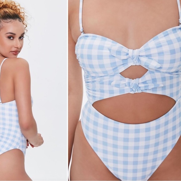 Forever 21 NWT one piece cut out swim suit size XL - Picture 2 of 5